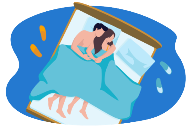 pareja en cama